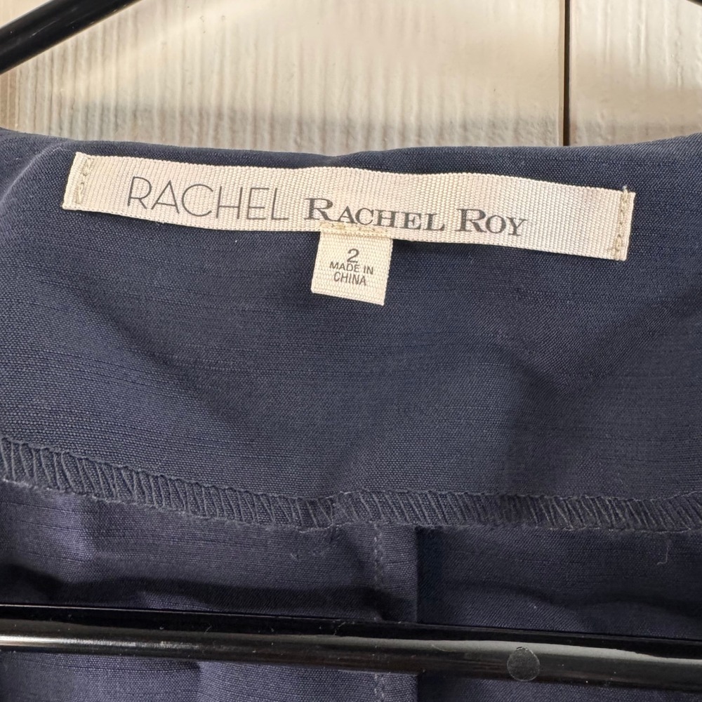 NWT Rachel Roy Womens Blazer Jacket Size 2 Navy Blue Casual Work Career - Picture 6 of 6